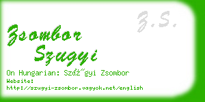 zsombor szugyi business card